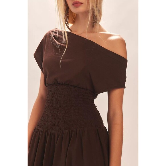 Free People Free-Est Scorching Hot Mini Dress Smocked Off The Shoulder S 284173 - Picture 5 of 10